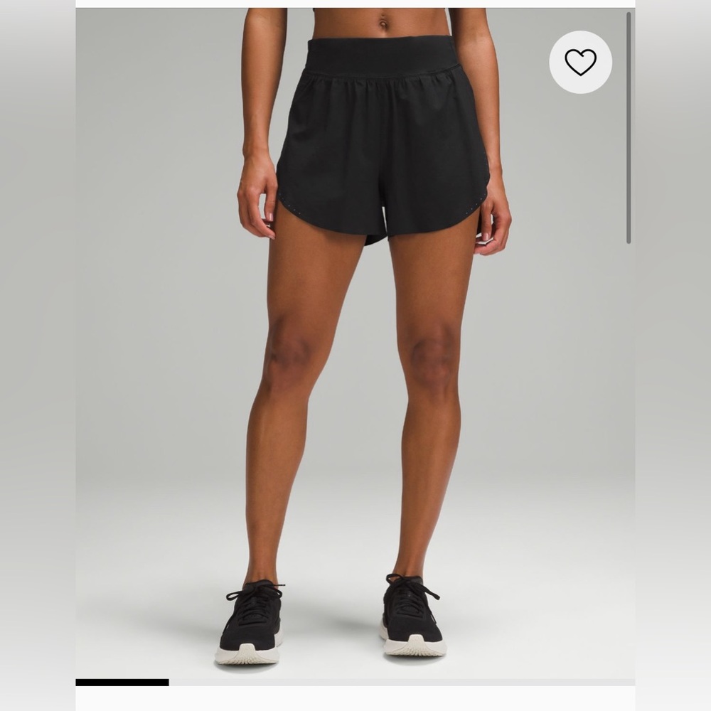 Lululemon Find Your Pace, High Rise 3in Shorts, Black, Size 10